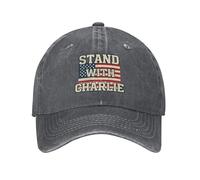 Anceky I Stand with Charlie Kirk Baseball Cap Unisex Trucker Hat for Men Women Deep Heather
