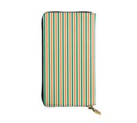 Anceky Irish Flag Zipper Leather Wallet, 7.5 * 4.1 inch Long Clutch Bag, Multiple compartments and Large Capacity