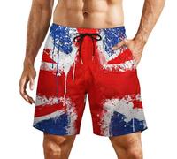 Anceky Jamaica Flag Men's Swim Trunks Short Beach Shorts Swimming Trunks with Pockets