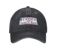 Anceky Justice for Charlie Kirk Baseball Cap Unisex Trucker Hat for Men Women Black
