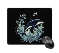 Anceky Killer Whale OrcaPad Square Mouse Pad Gaming Mouse Mat with Anti-Slip Rubber Base 18 * 22cm