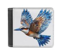 Anceky Kookaburra in Flight Soft PU Leather Bifold Wallet, Coin Purse Credit Pass Case, Durable Card-Holder Slim Billfold for Men Woman Money Storage