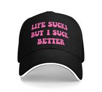 Anceky Life Sucks But I Suck Better hat Baseball Cap Black