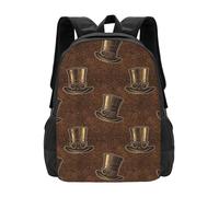 Anceky Lightweight College Laptop Backpack Steampunk Top Hat As A Science Fiction,