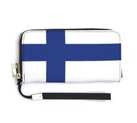 Anceky Long Wallets Finland Flag for Women Men Handbag with Designs Colorful Slim Basic Convenient