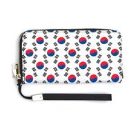 Anceky Long Wallets South Korean Flag for Women Men Handbag with Designs Colorful Slim Basic Convenient