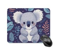 Anceky Lovely Koala Mouse Pad, 20 * 25cm Thick Rubber Stitched Edges Waterproof Square Mouse Mat with Cute Pattern for Gaming Work Computer Office