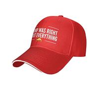 Anceky Low Profile Baseball Cap Trump was Right About Everything Hat Men Women Dad Hat Adjustable Black