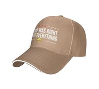 Anceky Low Profile Baseball Cap Trump was Right About Everything Hat Men Women Dad Hat Adjustable Black