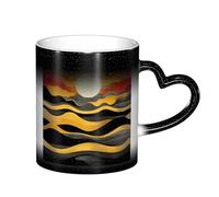 Anceky Magic Heat Sensitive Color Changing Cup 11oz Sunset Dusk Ceramic Mug for Birthday Christmas
