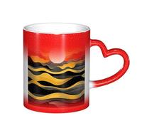 Anceky Magic Heat Sensitive Color Changing Cup 11oz Sunset Dusk Ceramic Mug for Birthday Christmas