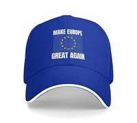 Anceky Make Europe Great Again Hat Cap I Love Europe Trucker Hat for Men Women Blue