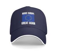 Anceky Make Europe Great Again Hat Cap I Love Europe Trucker Hat for Men Women Navy