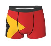 Anceky Men's Boxer Briefs - Breathable Stretch Underwear with Flag of Timor-Leste print Concave Convex Design, Cooling Fly