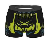 Anceky Men's Boxer Briefs Breathable Underwear Pouch Comfort, King Dj Skull
