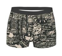 Anceky Mens Boxer Briefs Underwear Breathable Stretch Trunk, Abstract Scientific Vintage Science