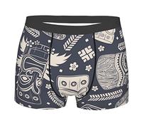 Anceky Mens Boxer Briefs Underwear Underpants Shorts Pouch, Vintage Tiki Vintage Hawaii