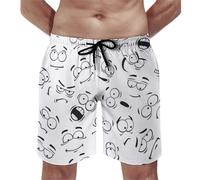 Anceky Men's Swim Star Print Trunks Quick Dry Bathing Suit Beach Swimsuit Bottom Shorts