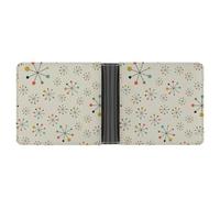 Anceky Mid Century Fifties Modern Atomic Retro Exquisite and Compact Leather Wallet, Portable Coin Purse for Outdoor Use