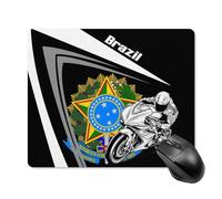 Anceky Motocross Dirt Bike Brazil Flag Mouse Pad Portable Non-Slip Base Mousepad for Computer Laptop Office Home