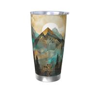 Anceky Mountains Trees Landscape Sunrise Tumblers 20 Oz Stainless Steel Tumbler CupWithout Accessoriesfor Adult Women Men, Travel Coffee Mug for Office Birthday Anniversary Wedding Party