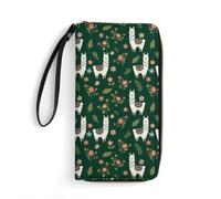 Anceky Multi-Layer Alpaca Botanical Boho Bohemia Llama Leather Wallet for Women, Slim Credit Card Holder, Stylish for Everyday Use