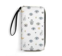 Anceky Multi-Layer Evil Eye Leather Wallet for Women, Slim Credit Card Holder, Stylish for Everyday Use