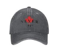 Anceky Never 51st State Hat - Pro-Canada Flag Denim Baseball Cap for Nationalists