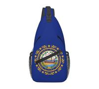 Anceky New Hampshire Crossbody Sling Bag For Women Men State Of New Hampshire Flag Chest Bag Shoulder Bag Sling Backpack Casual Travel Hiking Daypack