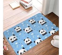 Anceky Panda Cute Cartoon Print Bathroom Rugs Non Slip Washable, 16x24 in Bath Mat Bath Rugs for Bathroom Decor, Soft Floor Door Mat Kitchen Rugs, Washable Rug for Indoor Outdoor Tub