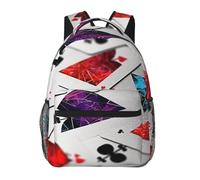 Anceky Polygonal Playing Cards Women Men Casual Carry On Cute Owls 15.6inch Laptop Backpack