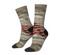 Anceky Primitive Patriotic Star Spangled Banner American Flag Socks Men and Women