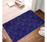 Anceky Purple Cyber Wolf Head Print Bathroom Rugs Non Slip Washable, 16x24 in Bath Mat Bath Rugs for Bathroom Decor, Soft Floor Door Mat Kitchen Rugs, Washable Rug for Indoor Outdoor Tub