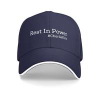 Anceky Rest in Power Charlie Kirk Baseball Cap Unisex Trucker Hat for Men Women Navy Blue
