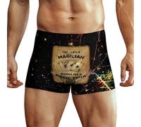 Anceky Retro Star Texture Magician Men's Boxer Brief Boxer Shorts Print Underwear Stretch Boxer Trunk Soft