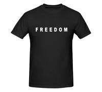Anceky RIP Charlie Kirk Freedom Crew Neck Short Sleeve T-Shirt for Men Black