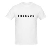 Anceky RIP Charlie Kirk Freedom Crew Neck Short Sleeve T-Shirt for Men White