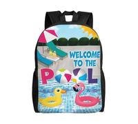 Anceky Single-Sided Full Print Backpack 600D Water-Resistant Oxford Fabric Large Capacity with Laptop Compartment Adjustable Shoulder Straps Perfect for School Work Travel and Sports