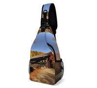Anceky Sling Bag Albany Covered Bridge Printed Sling Backpack Crossbody Bags for Women Men Chest Bag for Work Travel Hiking