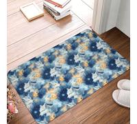 Anceky Starry Fox Print Bathroom Rugs Non Slip Washable, 16x24 in Bath Mat Bath Rugs for Bathroom Decor, Soft Floor Door Mat Kitchen Rugs, Washable Rug for Indoor Outdoor Tub