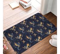 Anceky Starry Sky Golden Phoenix Print Bathroom Rugs Non Slip Washable, 16x24 in Bath Mat Bath Rugs for Bathroom Decor, Soft Floor Door Mat Kitchen Rugs, Washable Rug for Indoor Outdoor Tub