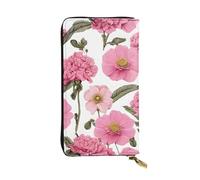 Anceky Stylish Garden Peony Womens Long Wallet Purse, Large Capacity Pu Leather Purses with Multiple Card Slots, Phone Card Holder, Clutch Case, Credit, Coin, and Bill Organizer