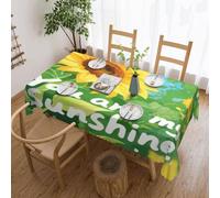 Anceky Sunflower Butterfly You are My Sunshine 54 x 72 Inch Rectangle Tablecloths Waterproof Table Cloth Cover for Kitchen Dining Party Outdoor Decor