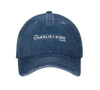 Anceky The Charlie Kirk Show Baseball Cap Unisex Trucker Hat for Men Women Navy Blue