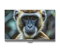 Anceky The Silent Monkey Business Card Holder Slim Name Multi Wallet Credit Card ID Case for Men Women