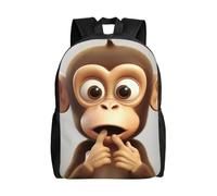 Anceky The Silent Monkey Cute Backpack Waterproof Lightweight Casual Daypack Travel Laptop Bag For Men Women