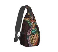 Anceky The Triple Moon Goddess Wiccan Pentagram Symbol Crossbody Chest Bag, Unisex Crossbody Bag Travel Sports Hiking Backpack