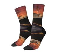 Anceky Titanic Sunset Novelty Crew Socks for Men & Women
