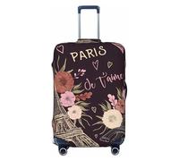 Anceky Travel Luggage Cover Spandex Suitcase Protector Bag,Paris Vintage Watercolor Double-Sided Printed Fits 18-32 Inch Luggage, Baggage Covers for Kid and Adult,Small