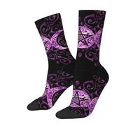 Anceky Triple Moon Goddess Wiccan Pagan Witch Socks Men and Women